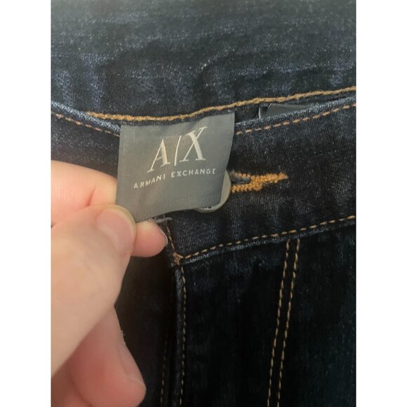 Armani Exchange Dark Wash Flared Denim Jeans Womens 2 - Picture 5 of 8